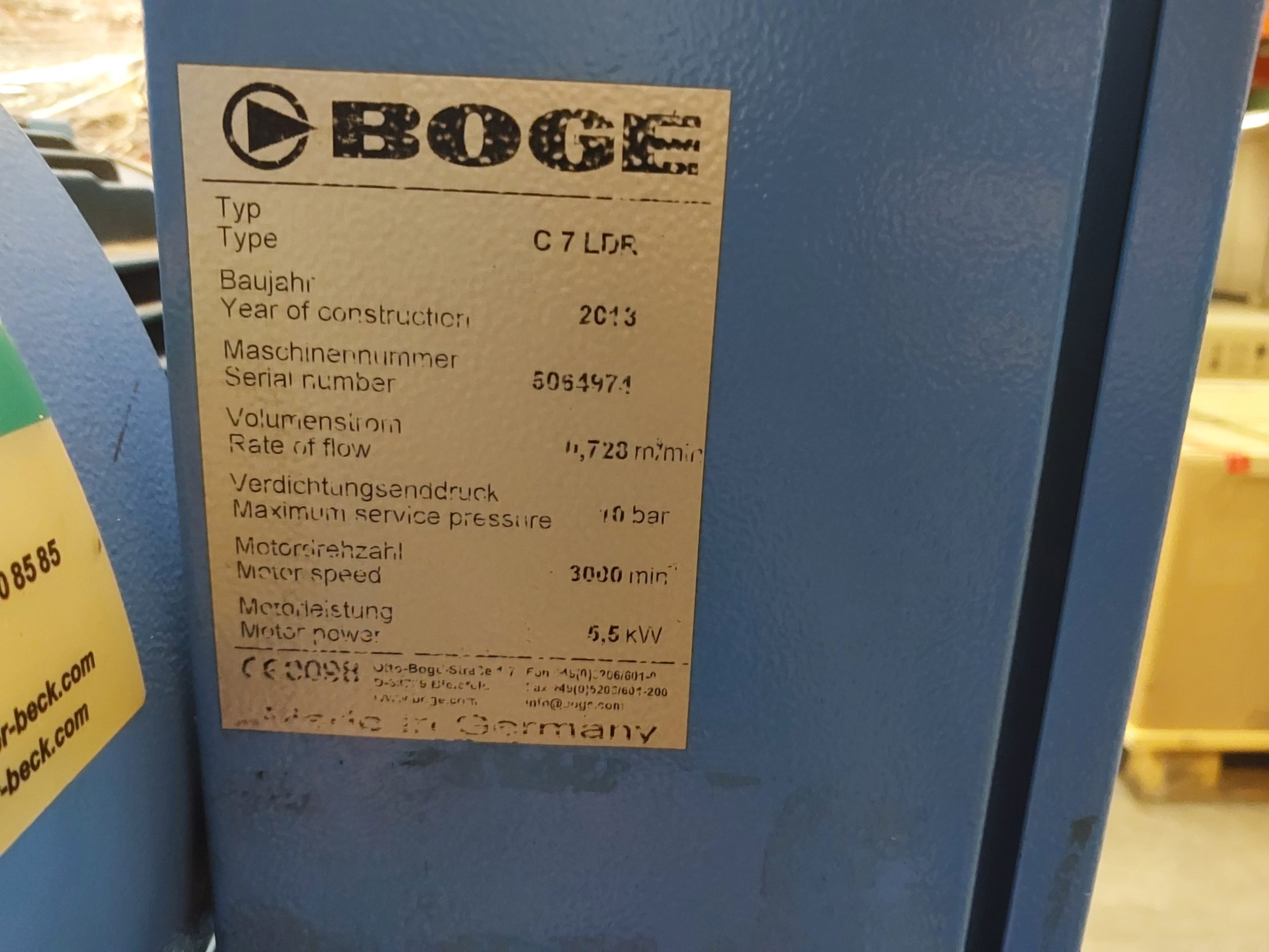 BOGE C 7 LDR-270 Schraubenverdichter